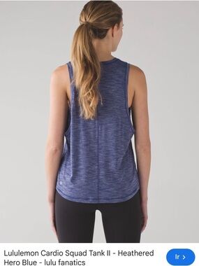 lululemon athletica Heathered Navy Blue Performance Tank - Women's